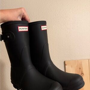 Hunter Black Original Short Boots